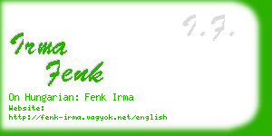 irma fenk business card